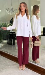 Bluzka koszulowa Cream Soft — zdjęcie 3