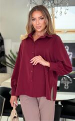 Bluzka koszulowa Bordeaux Classy