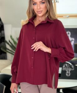 Bluzka koszulowa Bordeaux Classy