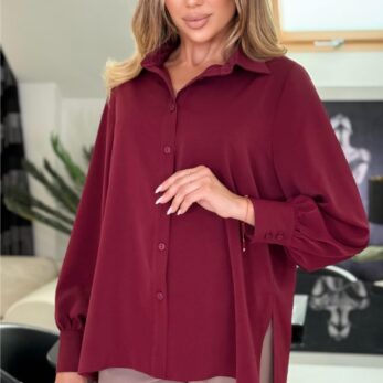 Bluzka koszulowa Bordeaux Classy