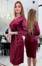 Sukienka Bordeaux Draped Midi — zdjęcie 8