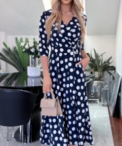 Sukienka Navy Polka Classic