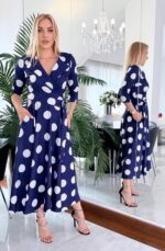 Sukienka Polka Granatowa — zdjęcie 5