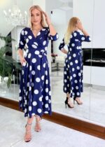 Sukienka Polka Granatowa — zdjęcie 2
