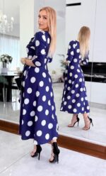 Sukienka Polka Granatowa — zdjęcie 4