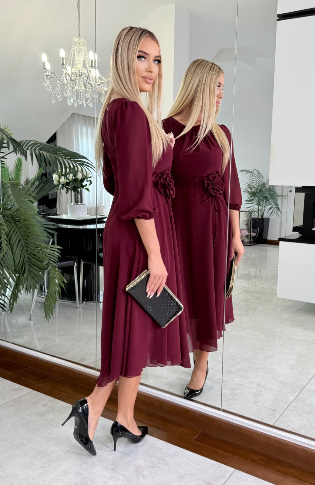Sukienka Aurelia Bordo - obrazek 4