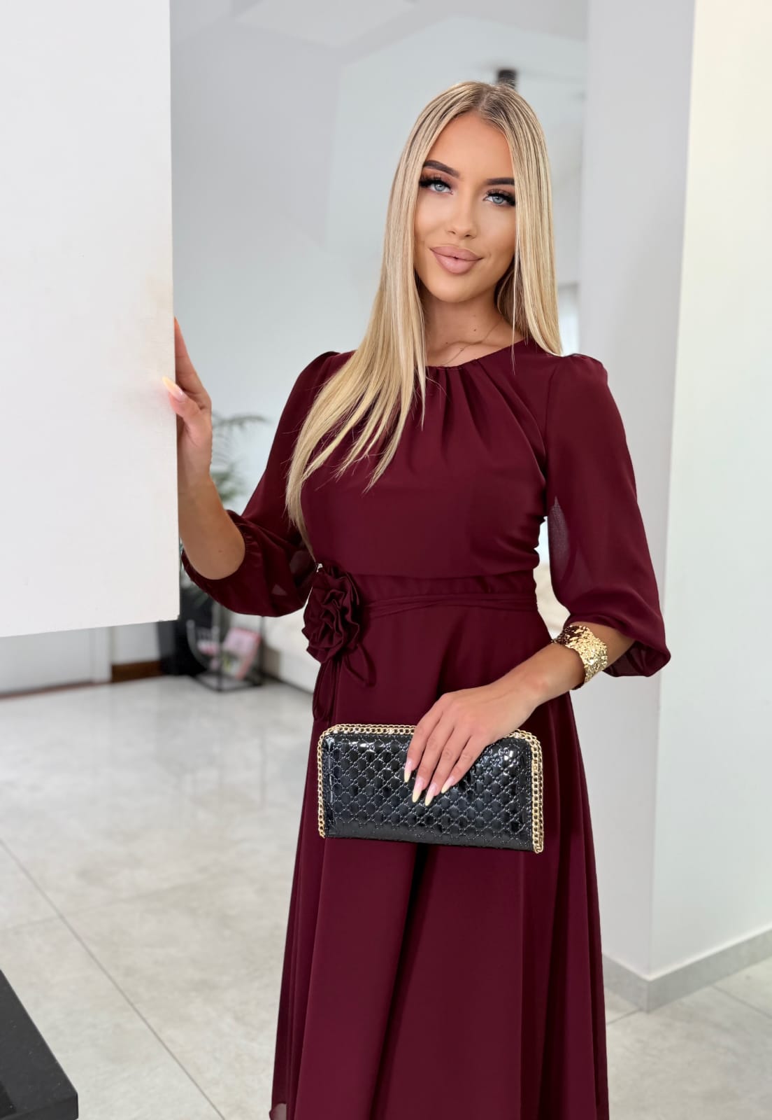 Sukienka Aurelia Bordo - obrazek 2