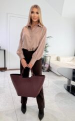 Koszula premium ciepły beż — zdjęcie 3