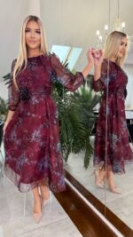 Sukienka Versailles Wino - obrazek 4