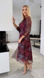 Sukienka Versailles Wino - obrazek 3
