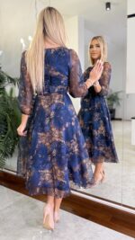 Sukienka Versailles Granat - obrazek 2